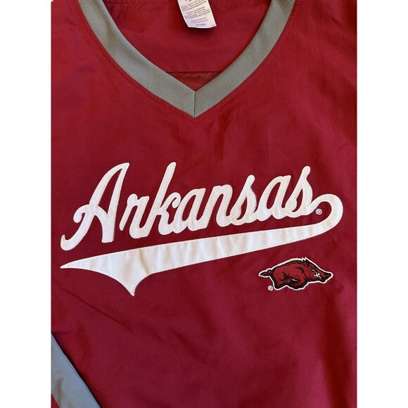 Knights Arkansas Razorbacks Team Pullover Windbreaker Mens‎ XL Water Resistant - Picture 8 of 12